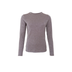 Faye Lurex Long-Sleeved Top, Taupe