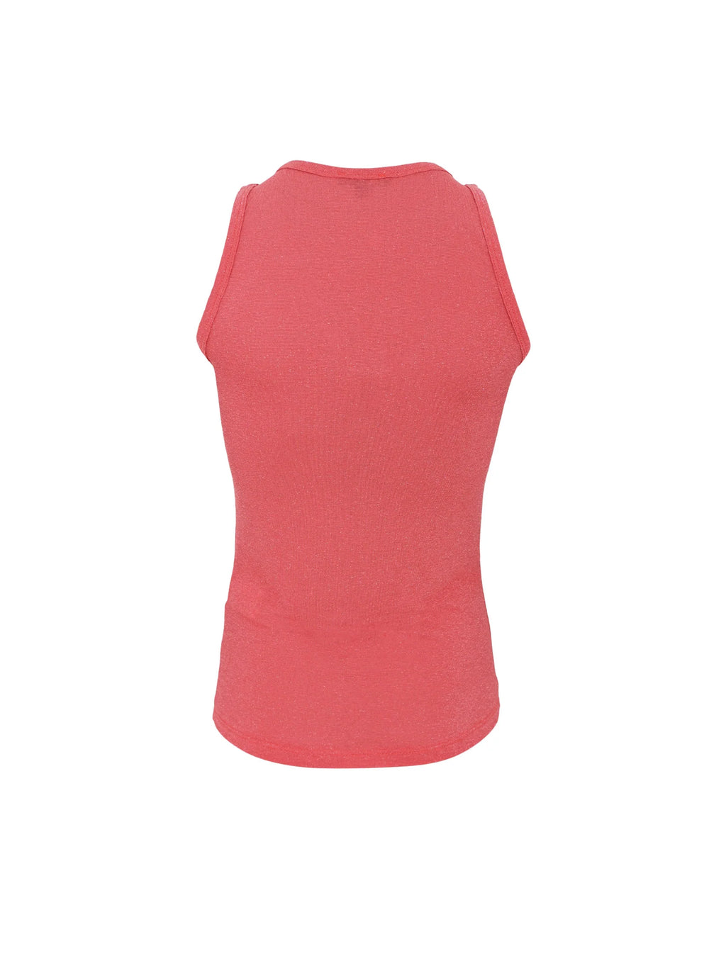Faye Lurex Vest Top, Coral Red