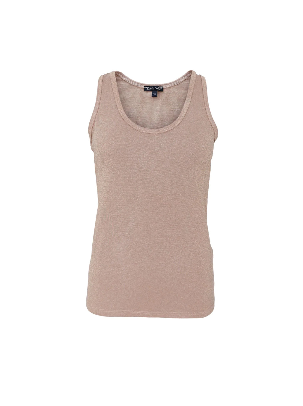Faye Lurex Vest Top, Golden Taupe