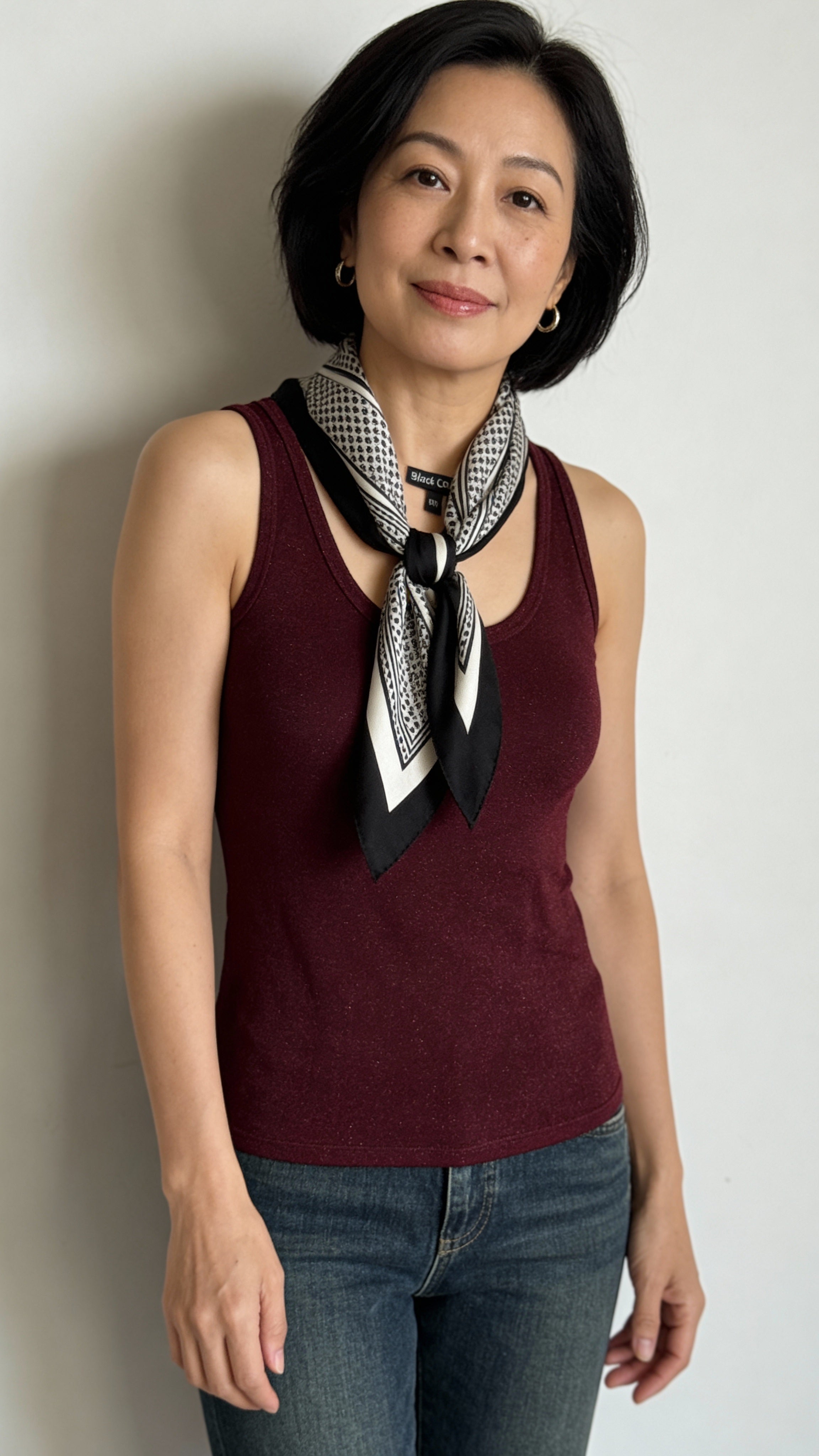 Faye Lurex Vest Top, Plum colour