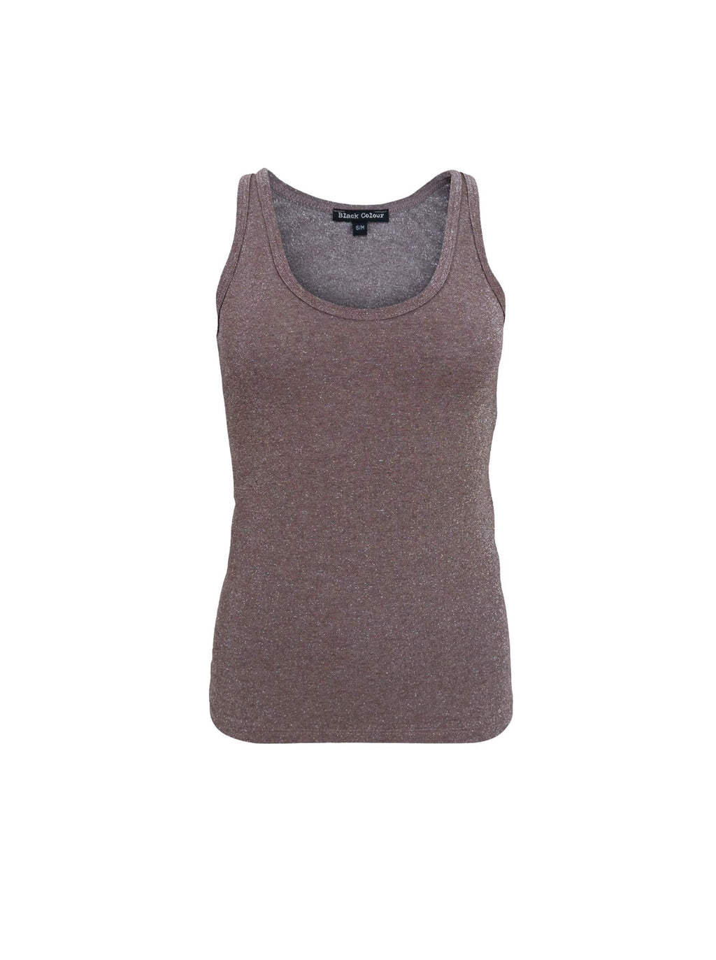 Faye Lurex Vest Top, Taupe