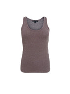 Faye Lurex Vest Top, Taupe