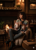 Filuca Striped Cardigan, Camel Blue