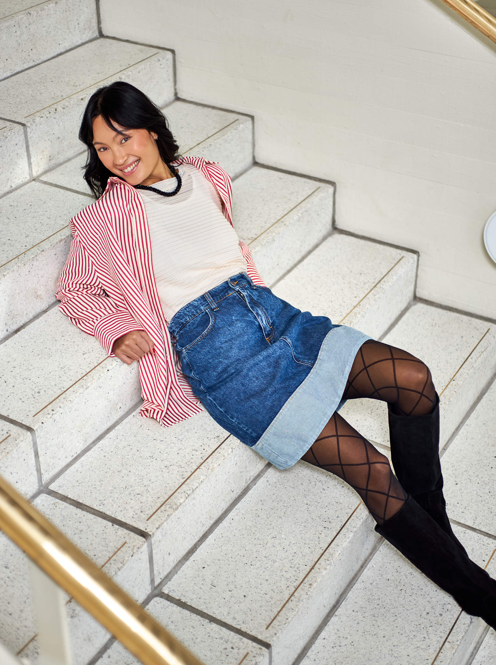 Izzy Denim Skirt, Mid-Blue