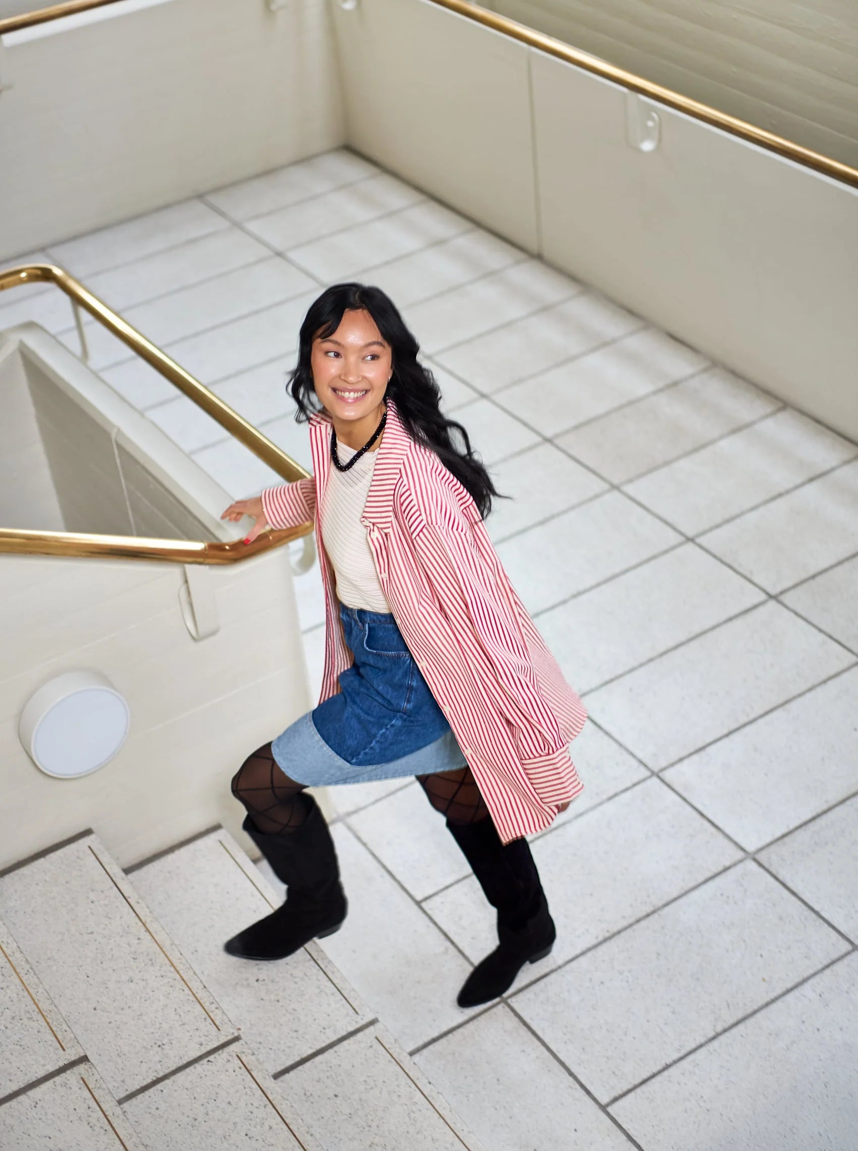 Izzy Denim Skirt, Mid-Blue