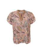 Luna Andrea Short-Sleeved Blouse, Imperial Rose