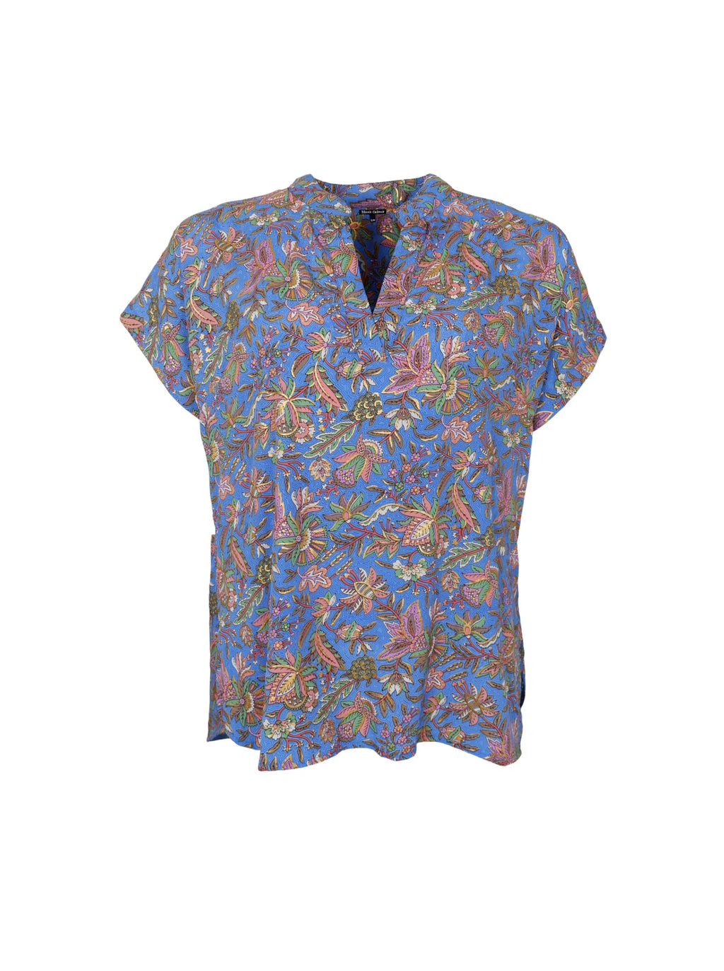 Luna Andrea Short-Sleeved Blouse, Violet Blue