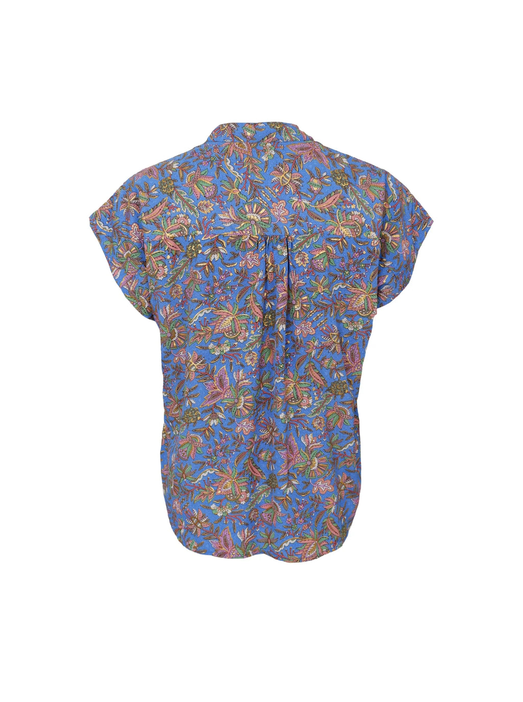Luna Andrea Short-Sleeved Blouse, Violet Blue