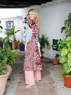 Luna Long Kimono, Royal Berry Mix