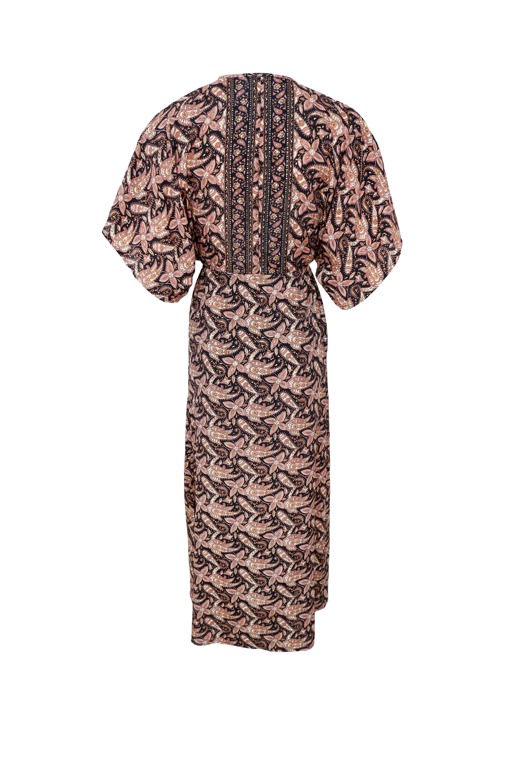 Luna Long V-Neck Dress, Glory Black