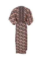 Luna Long V-Neck Dress, Glory Black