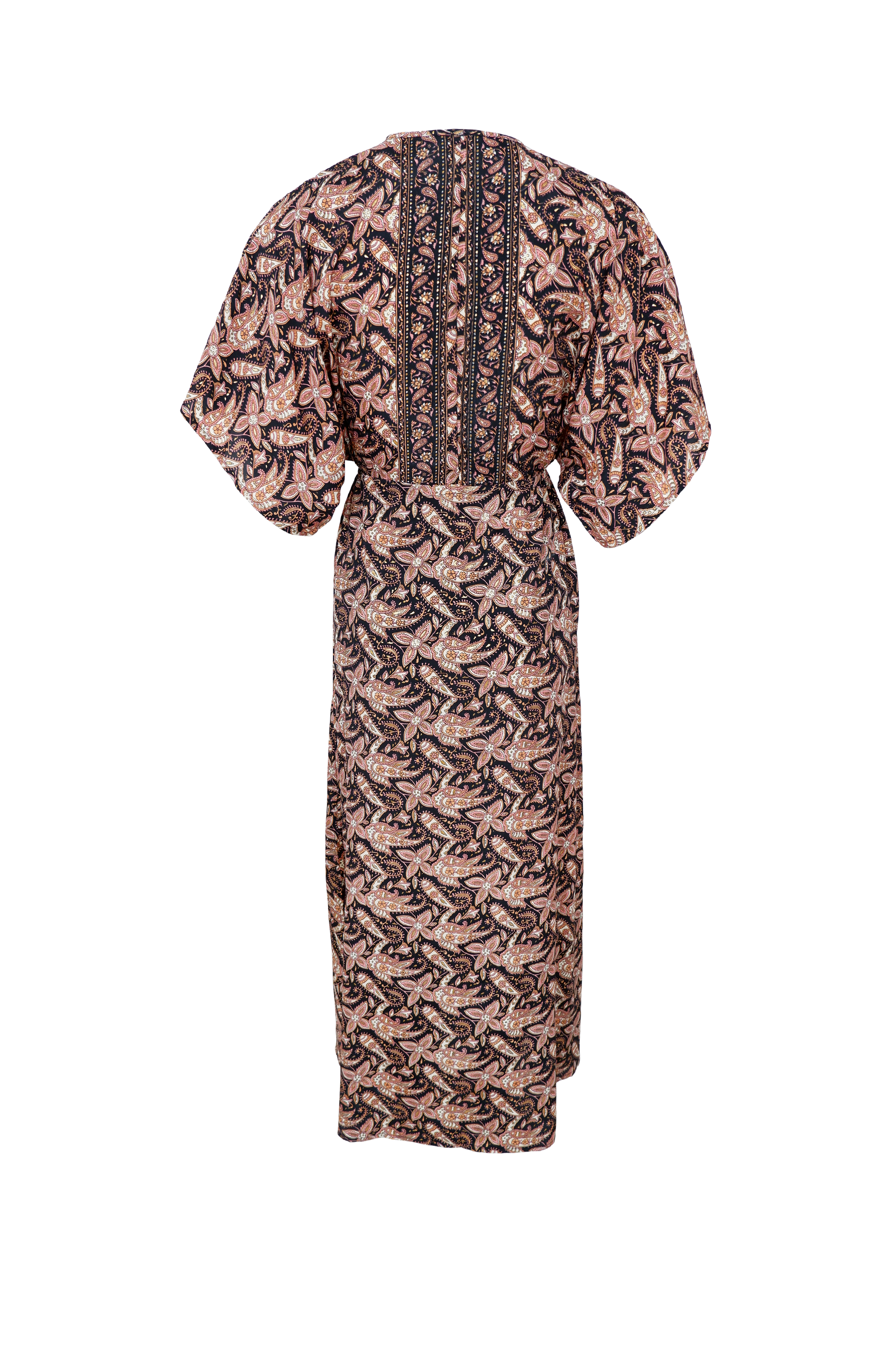 Luna Long V-Neck Dress, Glory Black