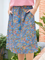 Luna Midi Skirt, Violet Blue