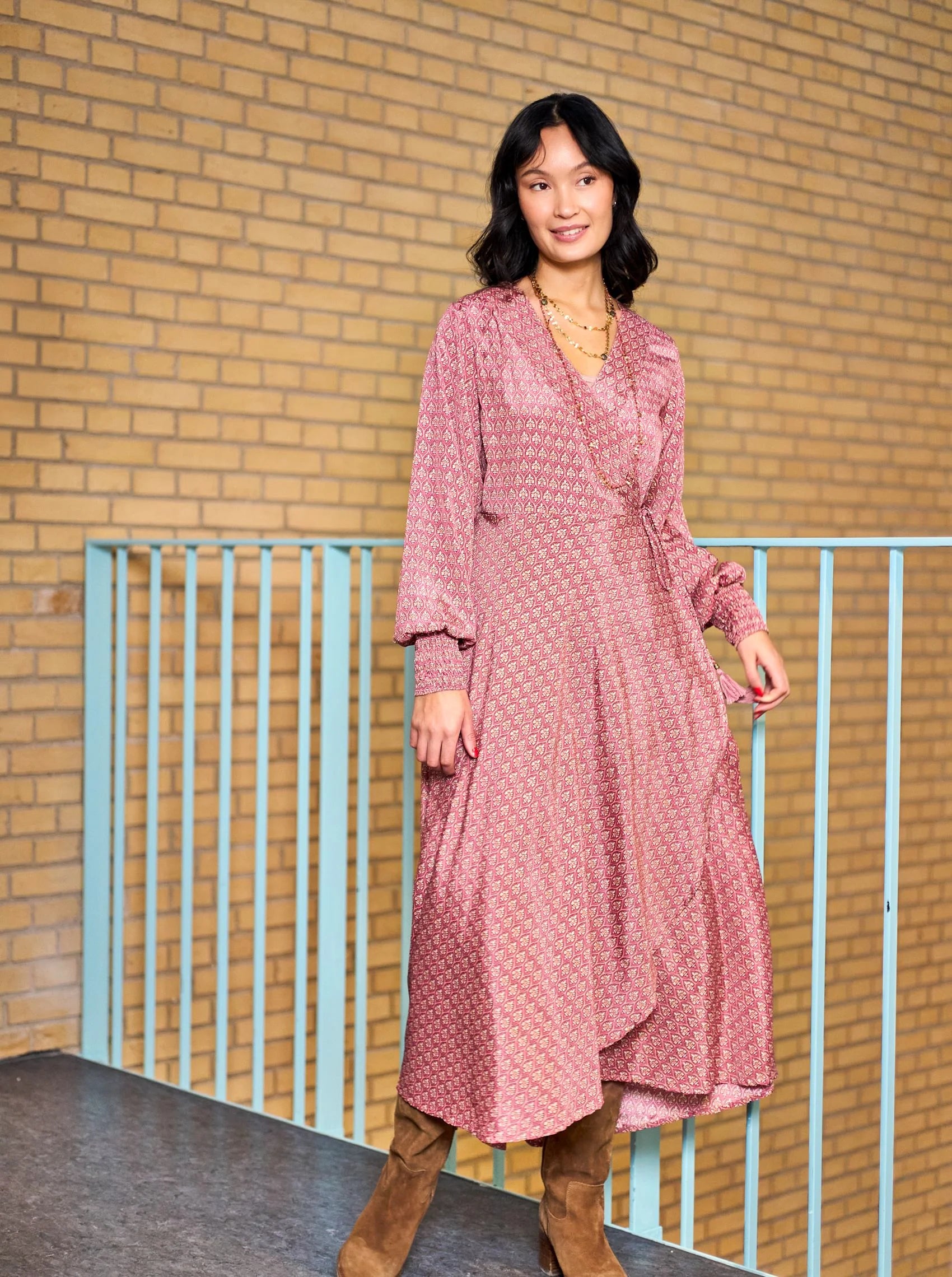 Luna Wrap Dress, Indie Berry