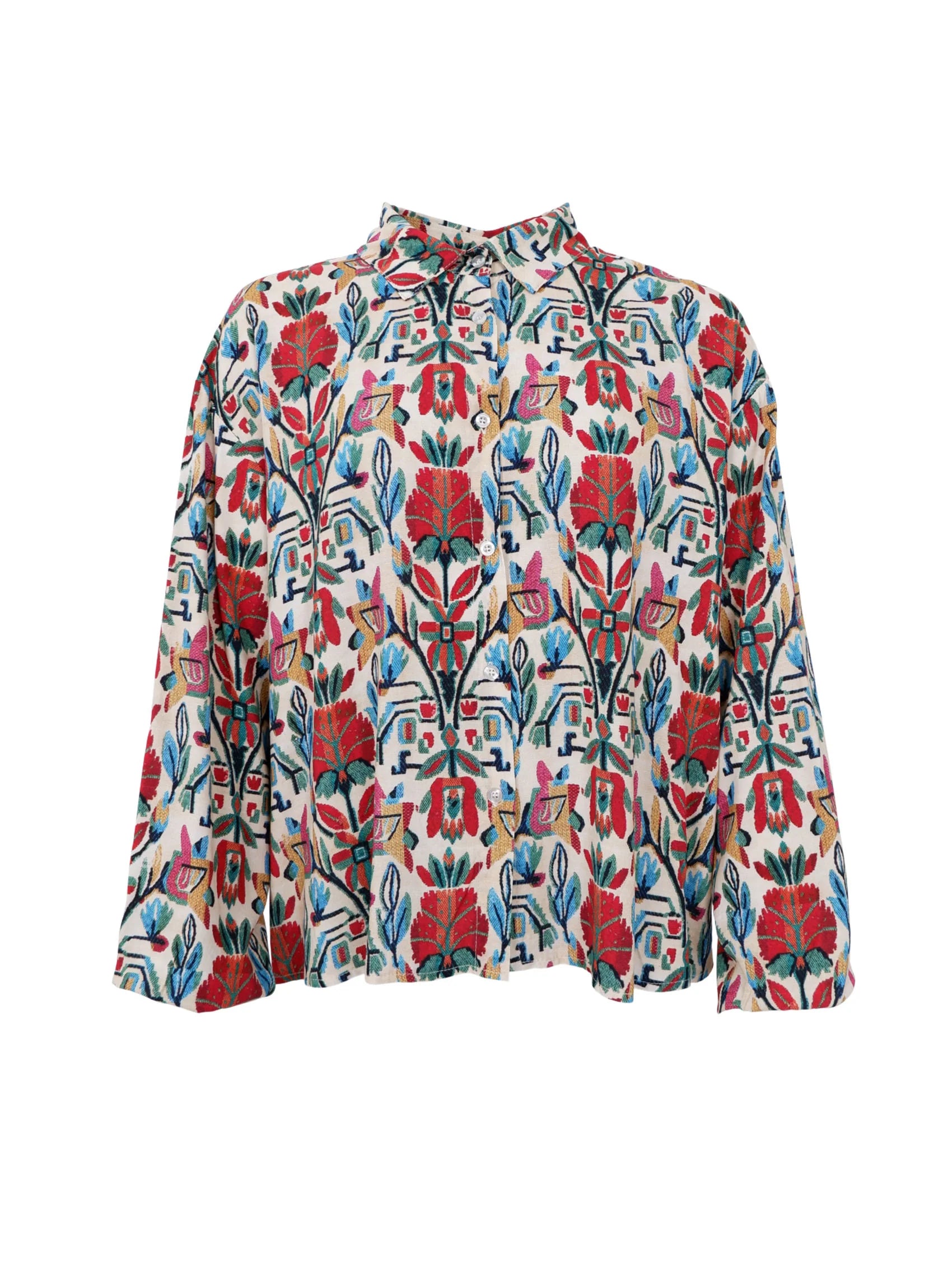 Panama Shirt, Botanic Red