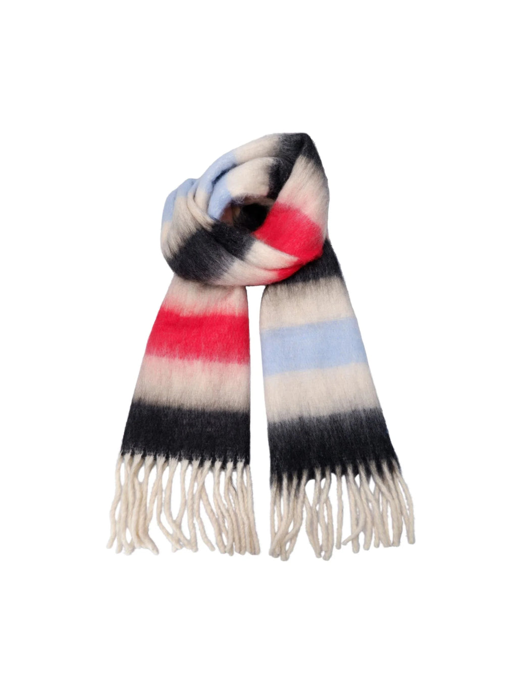 Portobello Scarf, Red & Ice Blue Mix