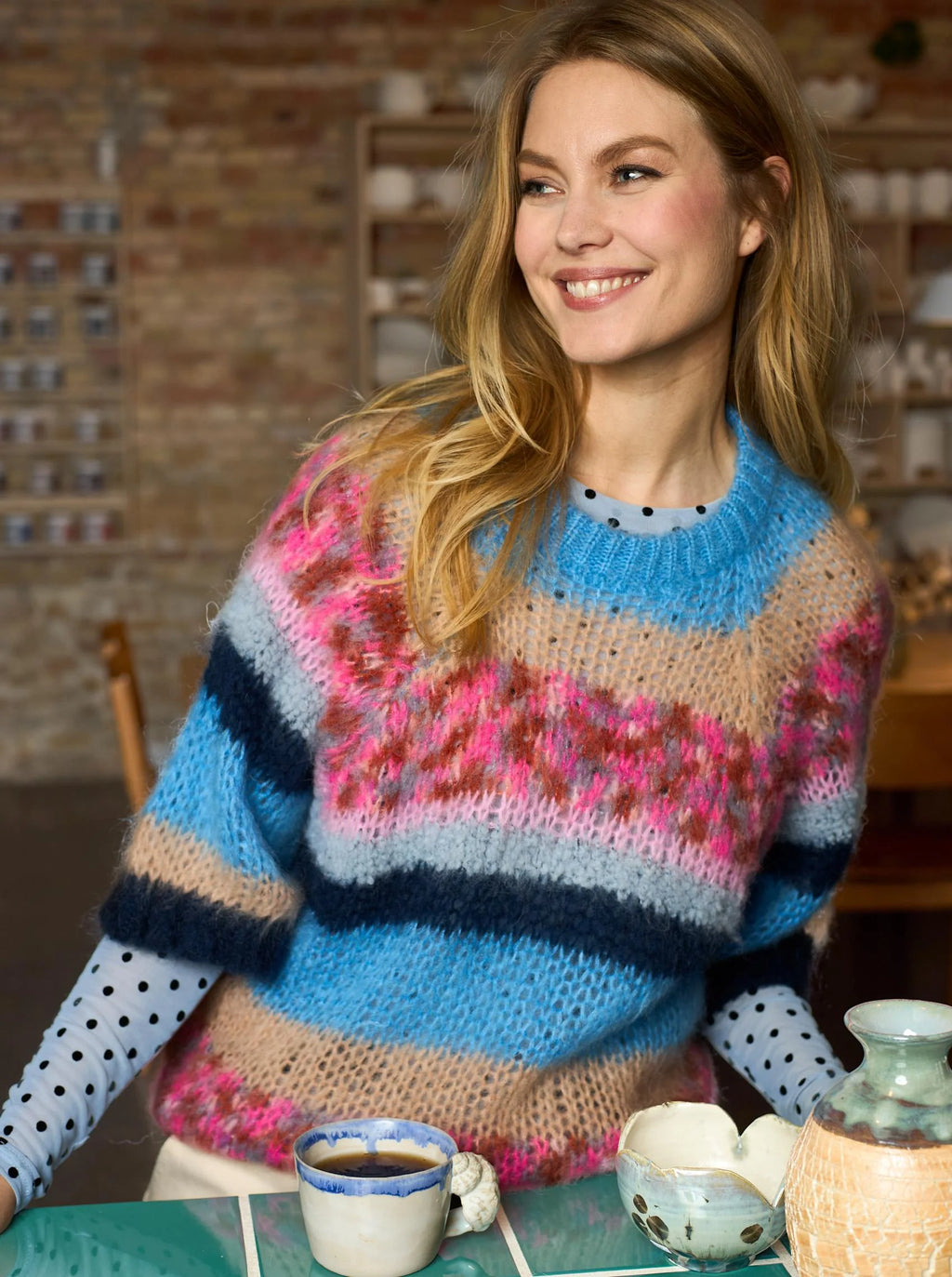 Sophie Striped Jumper, Blue Multi