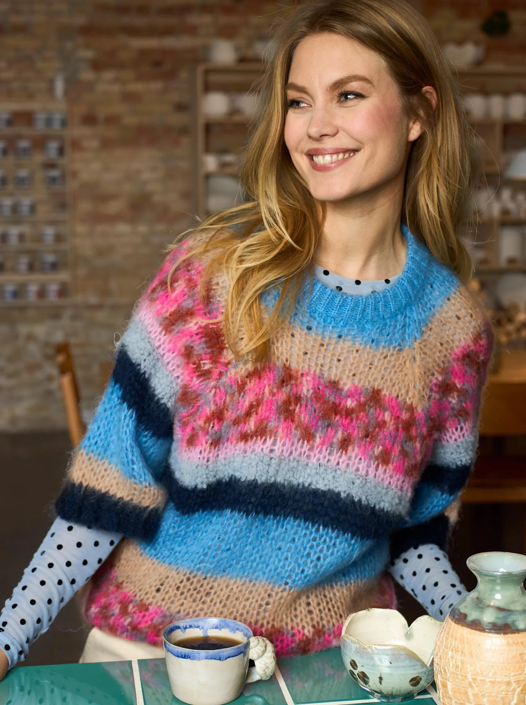 Sophie Striped Jumper, Blue Multi