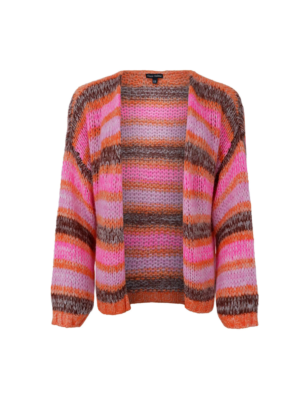 Therese Striped Cardigan, Multi Orange