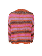 Therese Striped Cardigan, Multi Orange
