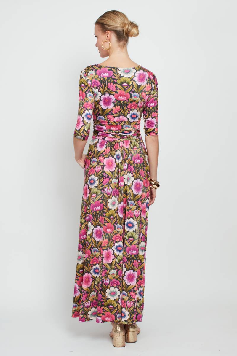 Crawford Dress, Vintage Pink Flower Print