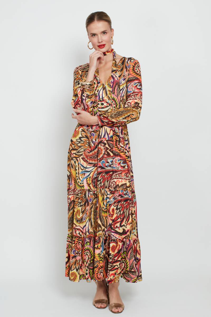 Faye Dress, Wild Paisley Print