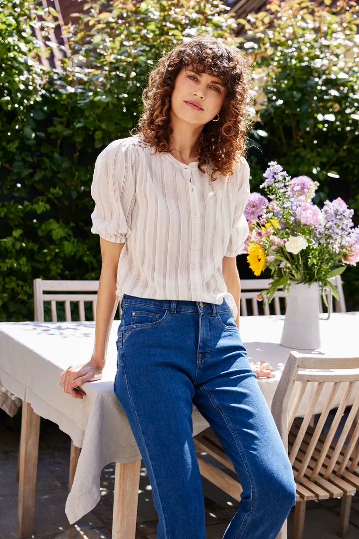 Adi Blouse, Honeysuckle Stripe