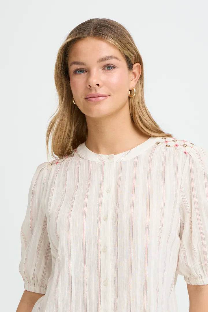 Adi Blouse, Honeysuckle Stripe