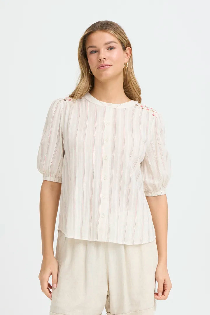 Adi Blouse, Honeysuckle Stripe
