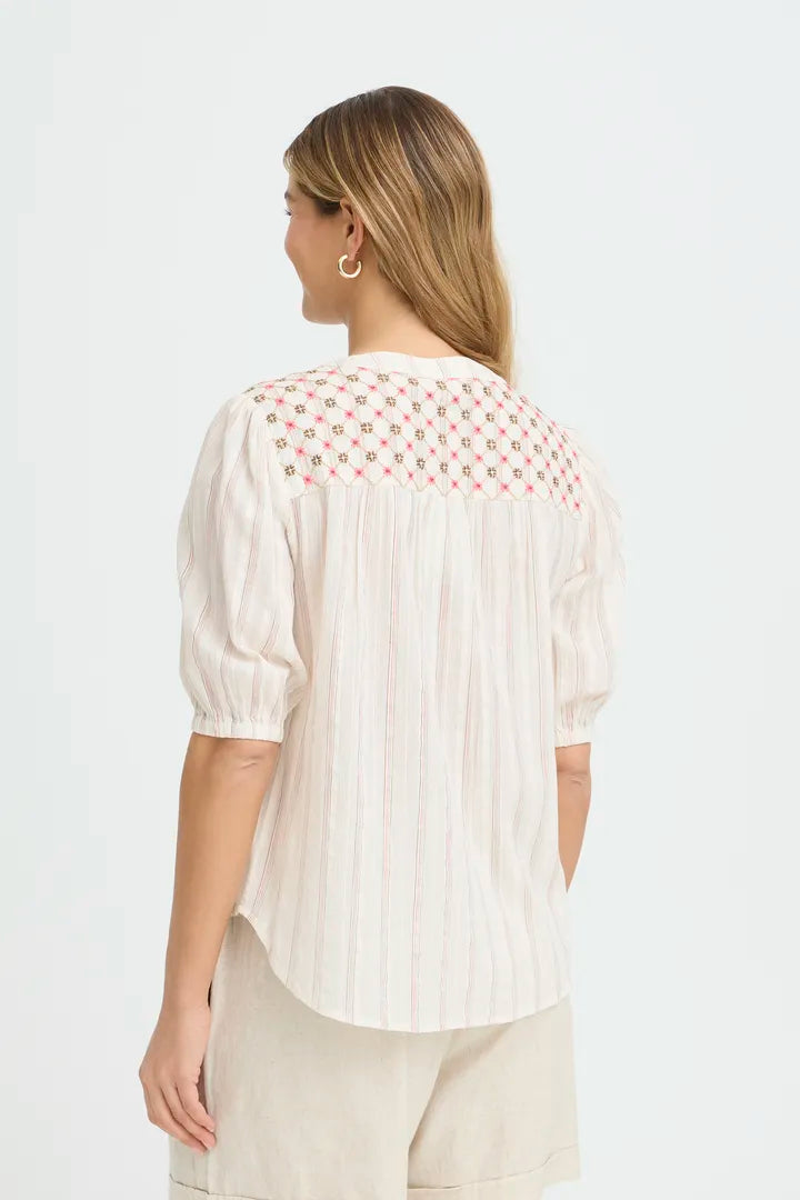 Adi Blouse, Honeysuckle Stripe