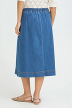 Chicago Skirt, Mid-Blue Denim