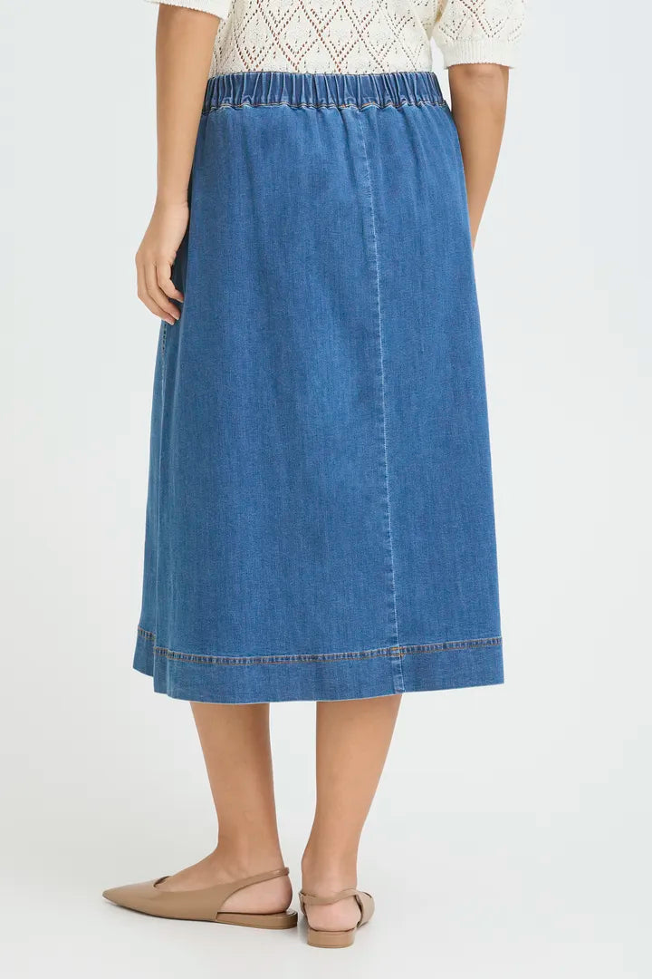 Chicago Skirt, Mid-Blue Denim