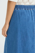 Chicago Skirt, Mid-Blue Denim