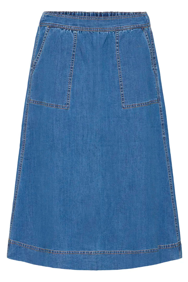 Chicago Skirt, Mid-Blue Denim