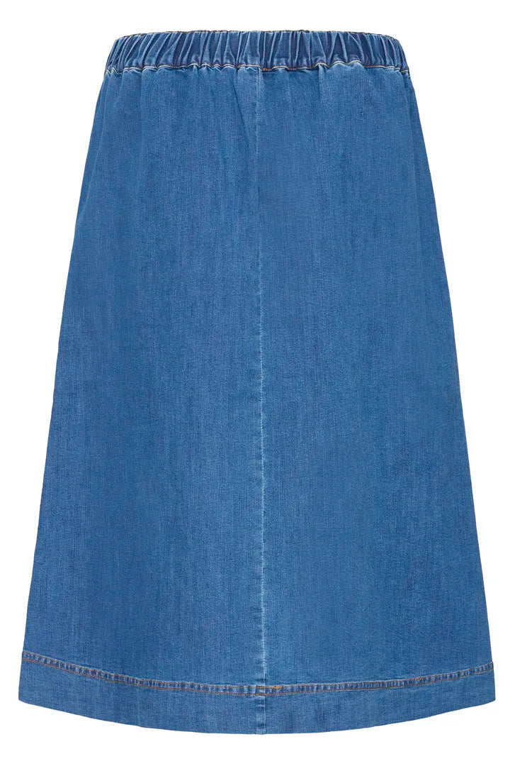Chicago Skirt, Mid-Blue Denim