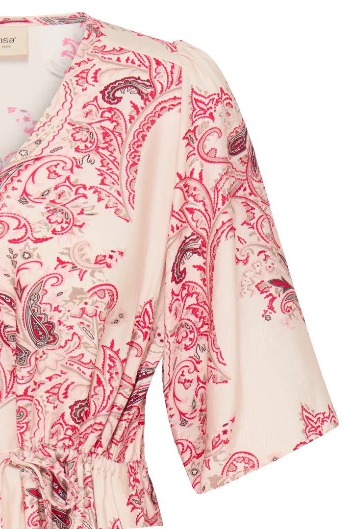 Dara Dress, Pink and Red print