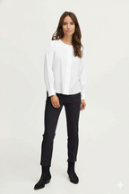 Hali Long Sleeved Blouse, Blanc de Blanc