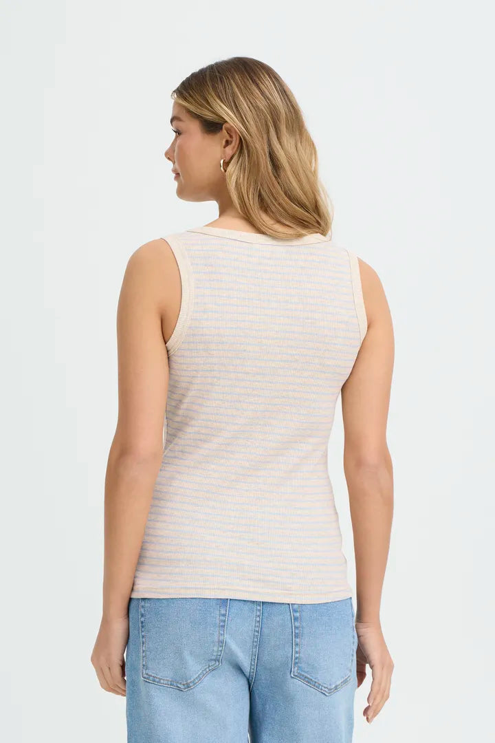 Hozana Sleeveless Top, Hydrangea Stripe