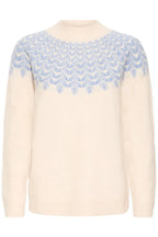 Isabella Fair Isle Pattern Jumper, Baby Blue & Cream