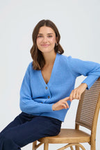 Kamia Cardigan, Della Robbia Blue