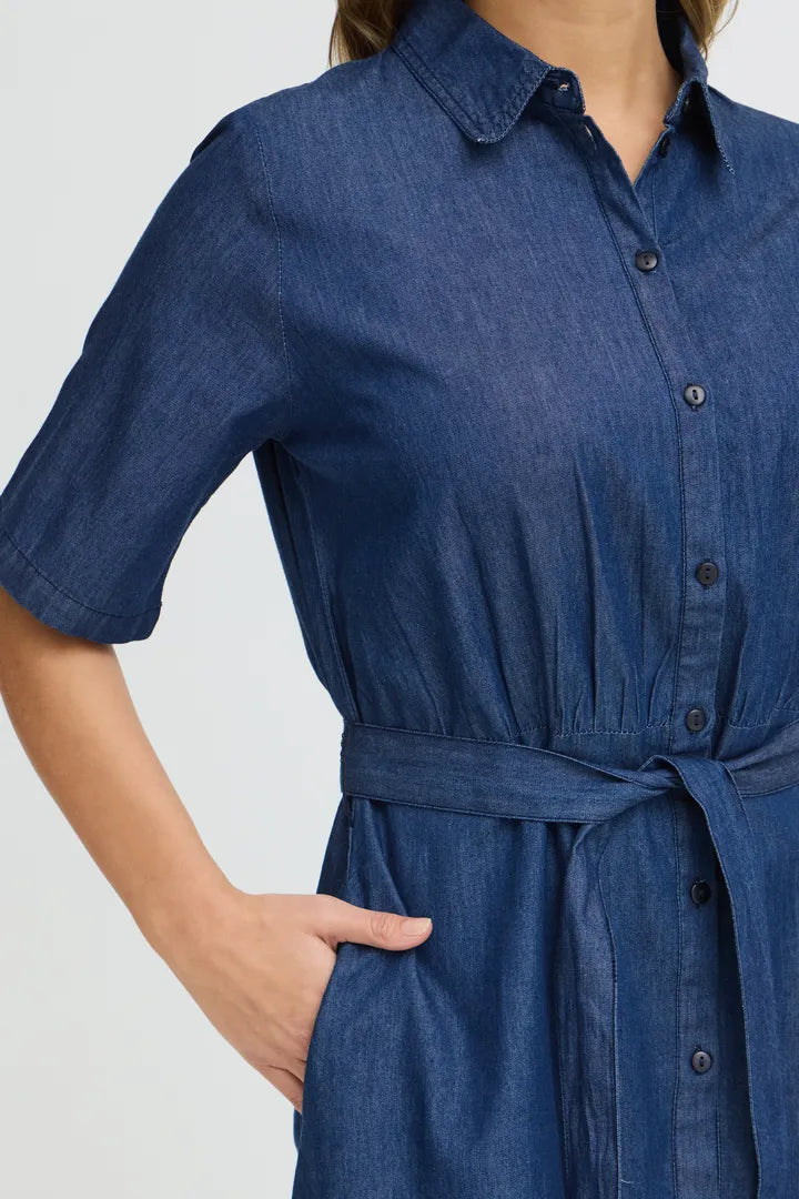 Larissa Dress, Mid Blue Denim
