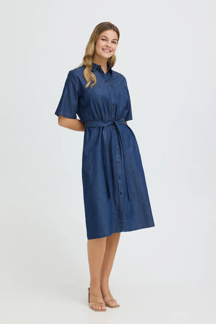 Larissa Dress, Mid Blue Denim