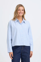 Rina Shirt, Heather Blue Stripe