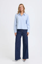 Rina Shirt, Heather Blue Stripe