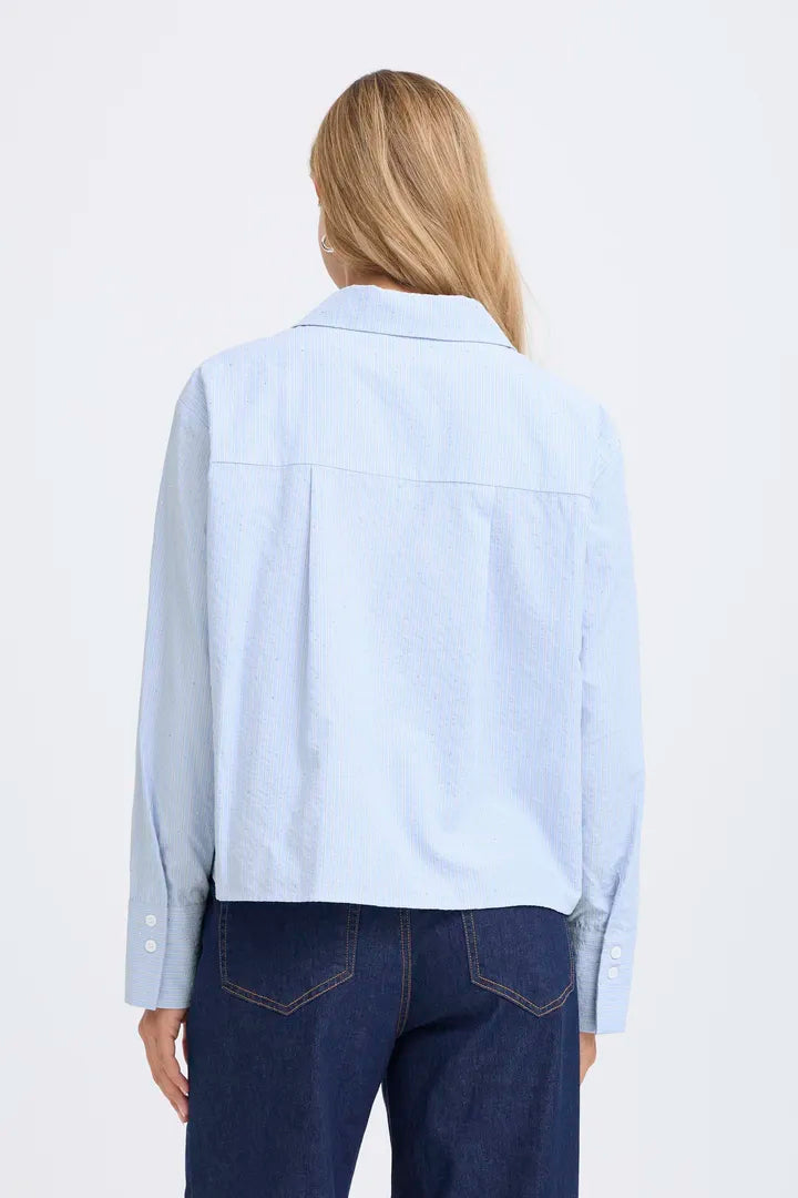 Rina Shirt, Heather Blue Stripe