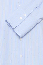 Rina Shirt, Heather Blue Stripe