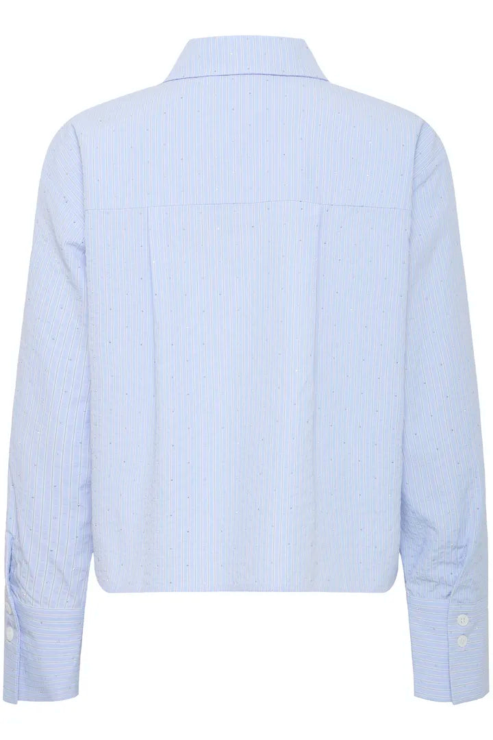 Rina Shirt, Heather Blue Stripe