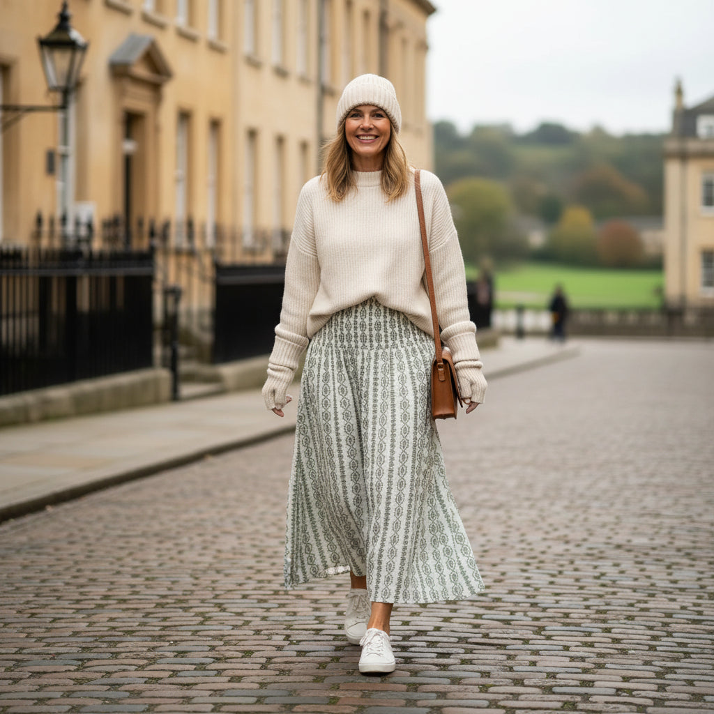 Sophia Skirt, Green Art