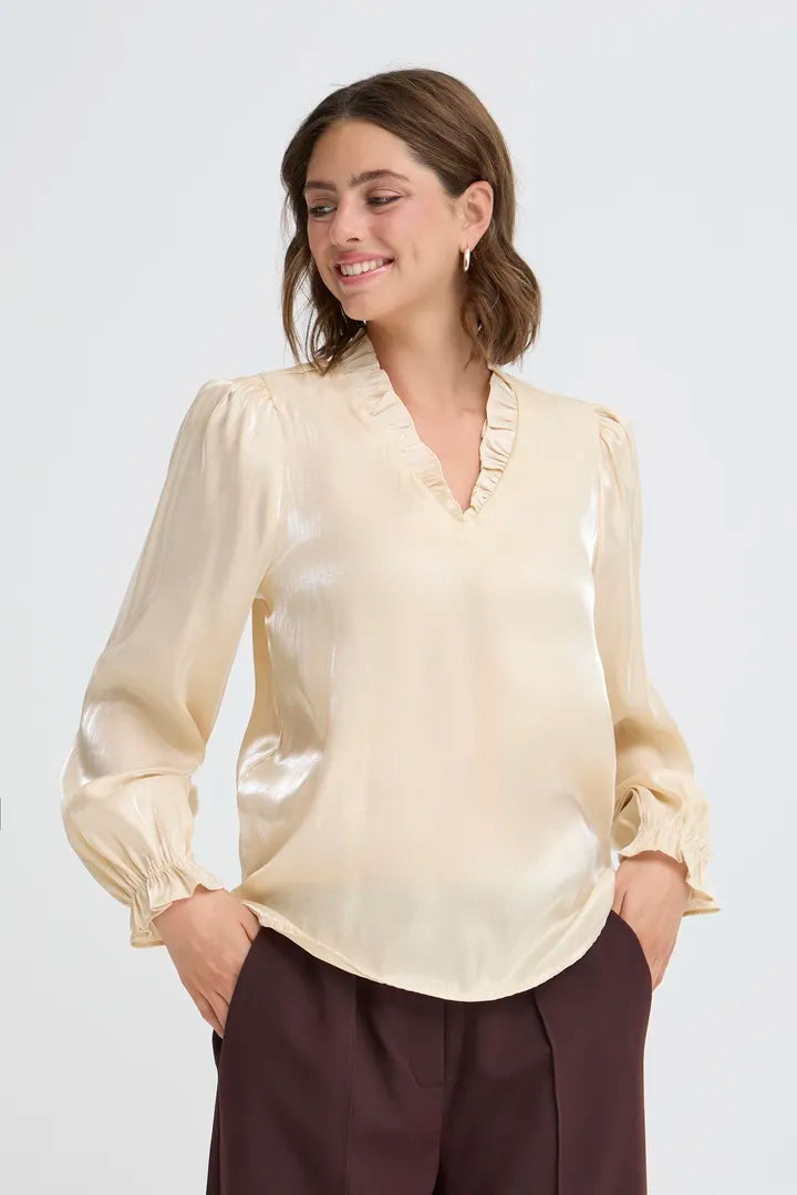 Yolanda Blouse, Oyster Grey