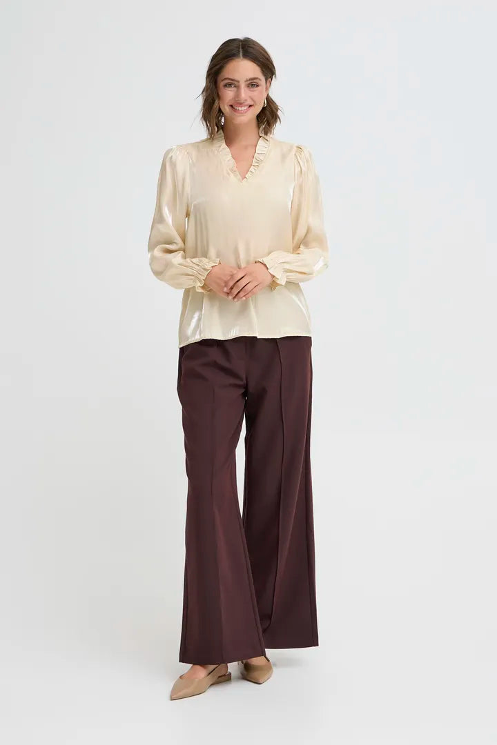Yolanda Blouse, Oyster Grey
